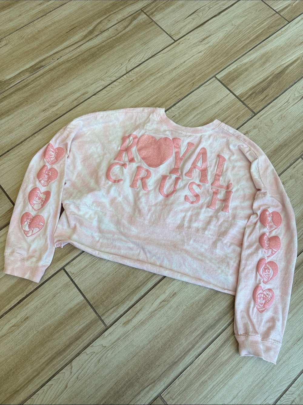 Disney Parks Royal Crush Spirit Jersey Tie Dye Prince cropped sweatshirt XXL